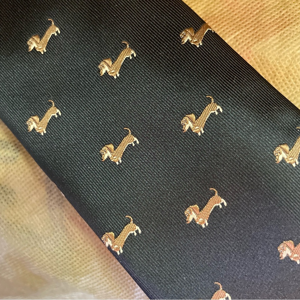 CHAPS Men’s Necktie with Dachshund  for Pet Lovers